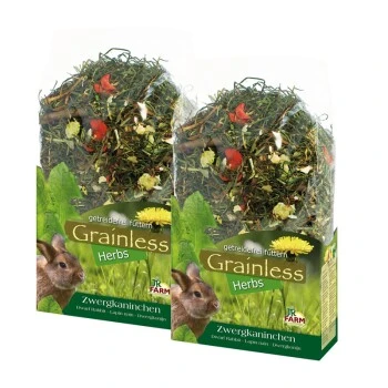 JR Farm Grainless Herbs Zwergkaninchen 3x400 G 3 JR Farm Grainless Herbs Zwergkaninchen 3x400 G