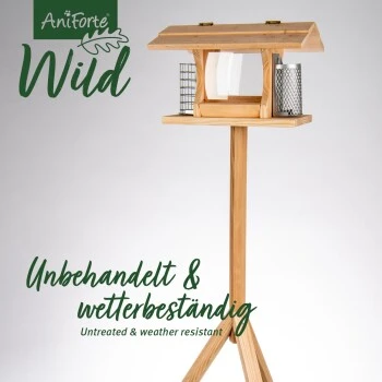 Aniforte Wild Futterhaus Mit Standfuß Für Wildvögel + 200g Futter 7 Aniforte Wild Futterhaus Mit Standfuß Für Wildvögel + 200g Futter – Bild 5