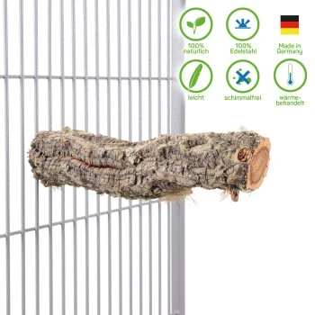 HappyBird Sitzstange Natur Kork L 4 HappyBird Sitzstange Natur Kork L – Bild 2