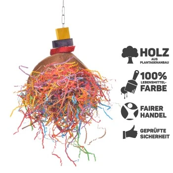 HappyBird Papageienspielzeug Coconut Fun I 7 HappyBird Papageienspielzeug Coconut Fun I – Bild 5